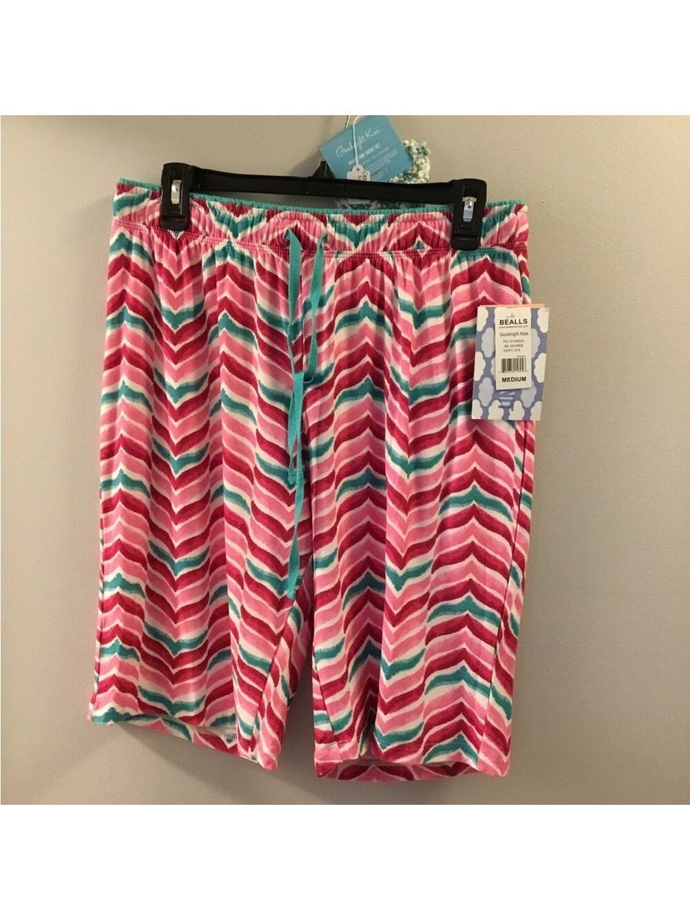 Goodnight Kiss whales tail theme pajama bottoms Woman’s size Medium